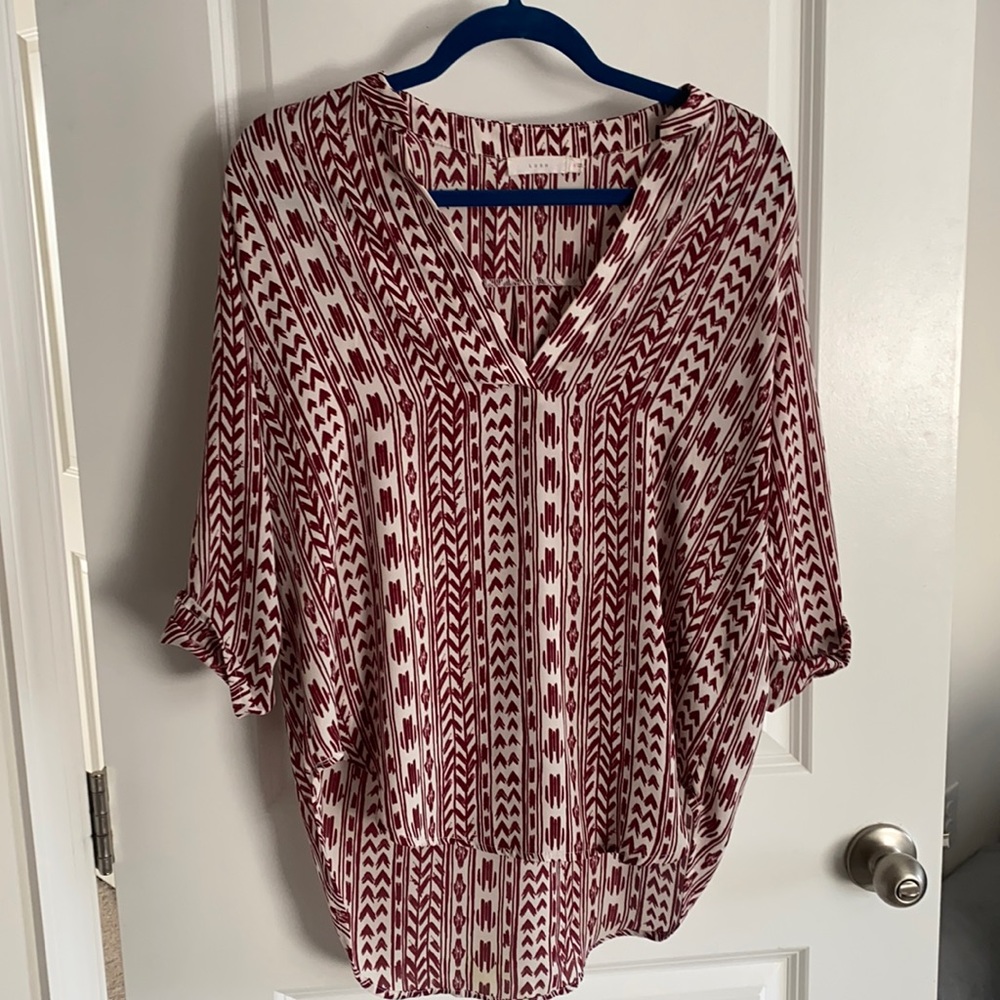 Red and white shirt
